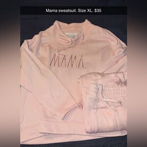 Pink 'MAMA' Hoodie and Joggers Set